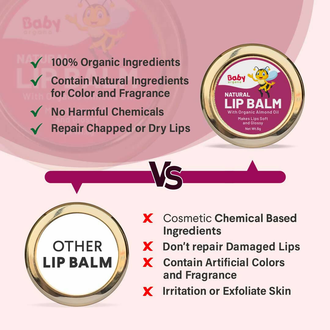 Babyorgano Natural Lip Balm - Strawberry Flavor | Grocsy