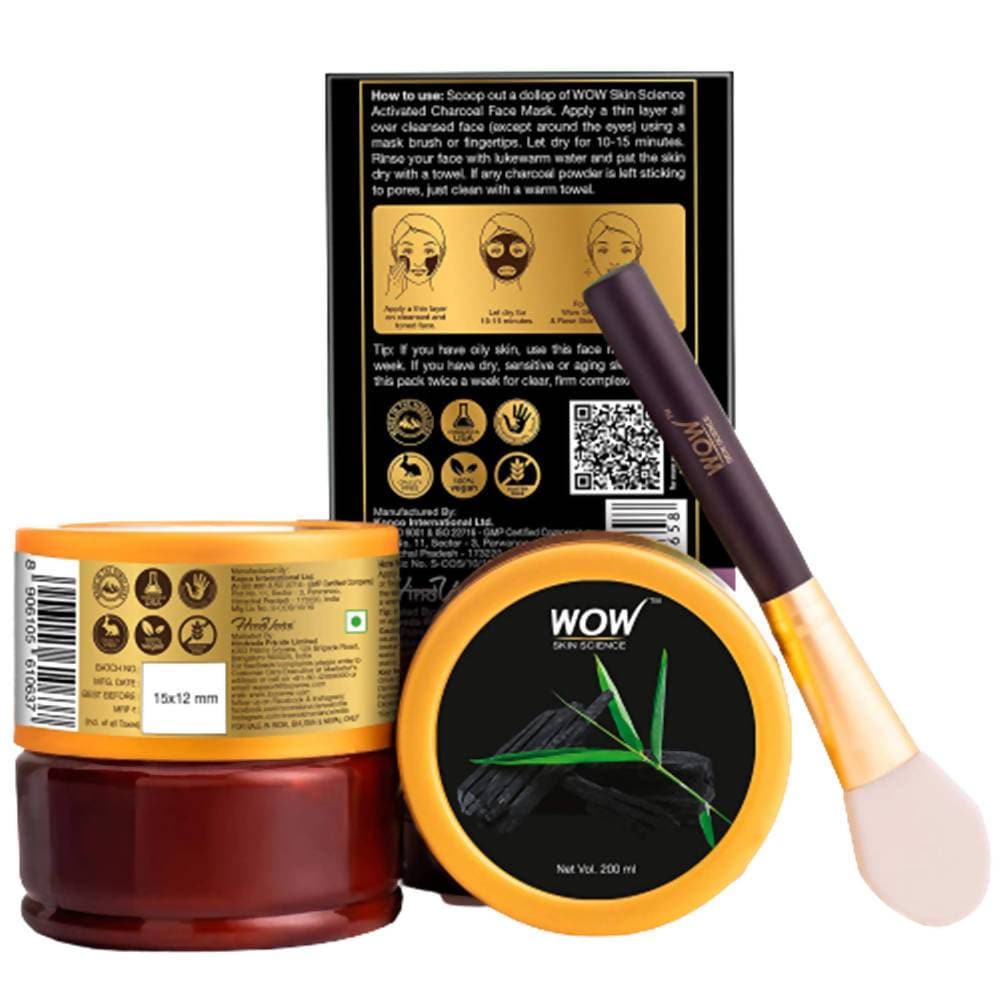 Wow Skin Science Activated Charcoal Face Mask | Grocsy