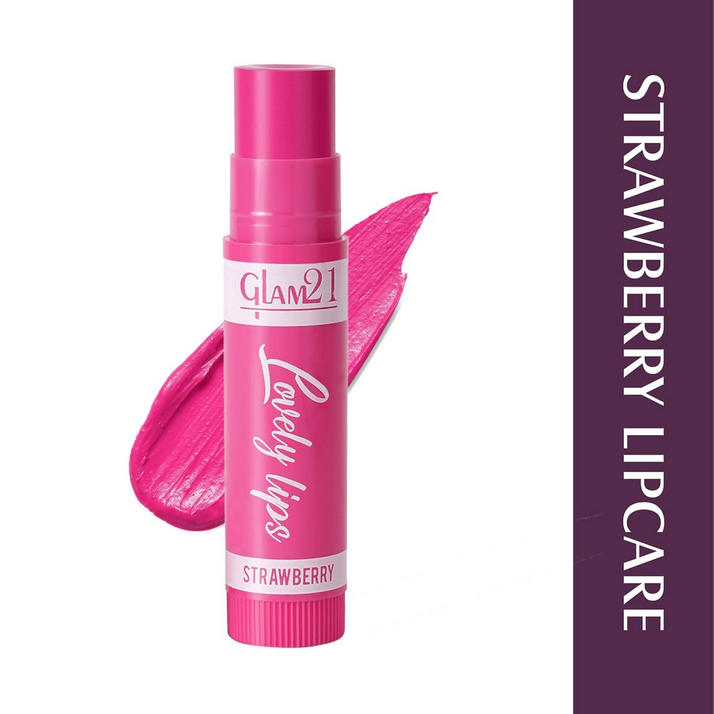 Glam21 Moisturizing Lip Balm Fruit Extract & Infused Active Ingredients - Strawberry | Grocsy