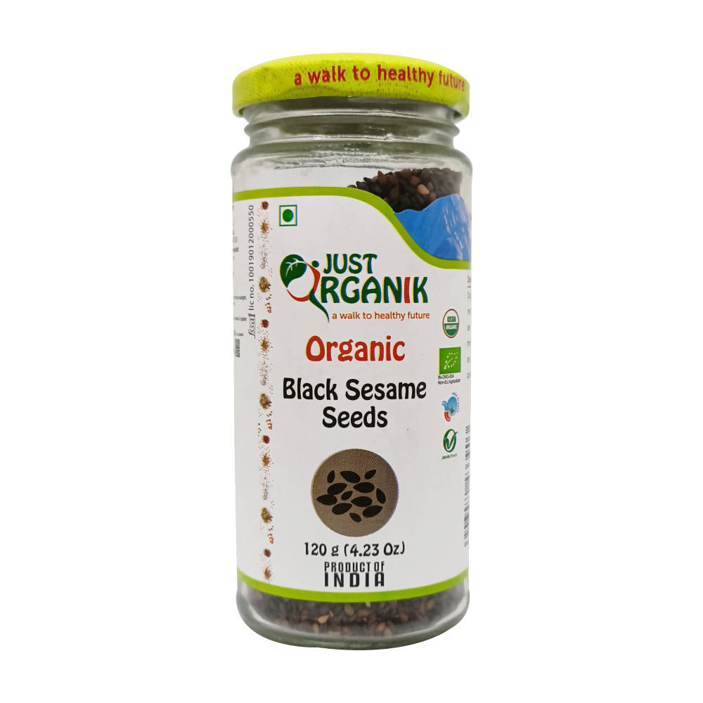 Just Organik Black Sesame Seeds (Kala Til) | Grocsy