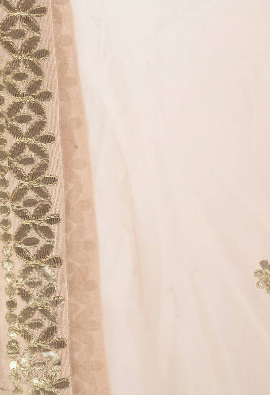 Mominos Fashion Moeza Orgenza Gotta Patti Light Golden Dupatta | Grocsy