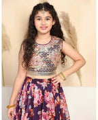 Joban Fashion Girl's Wine Color Lehenga Choli | Grocsy