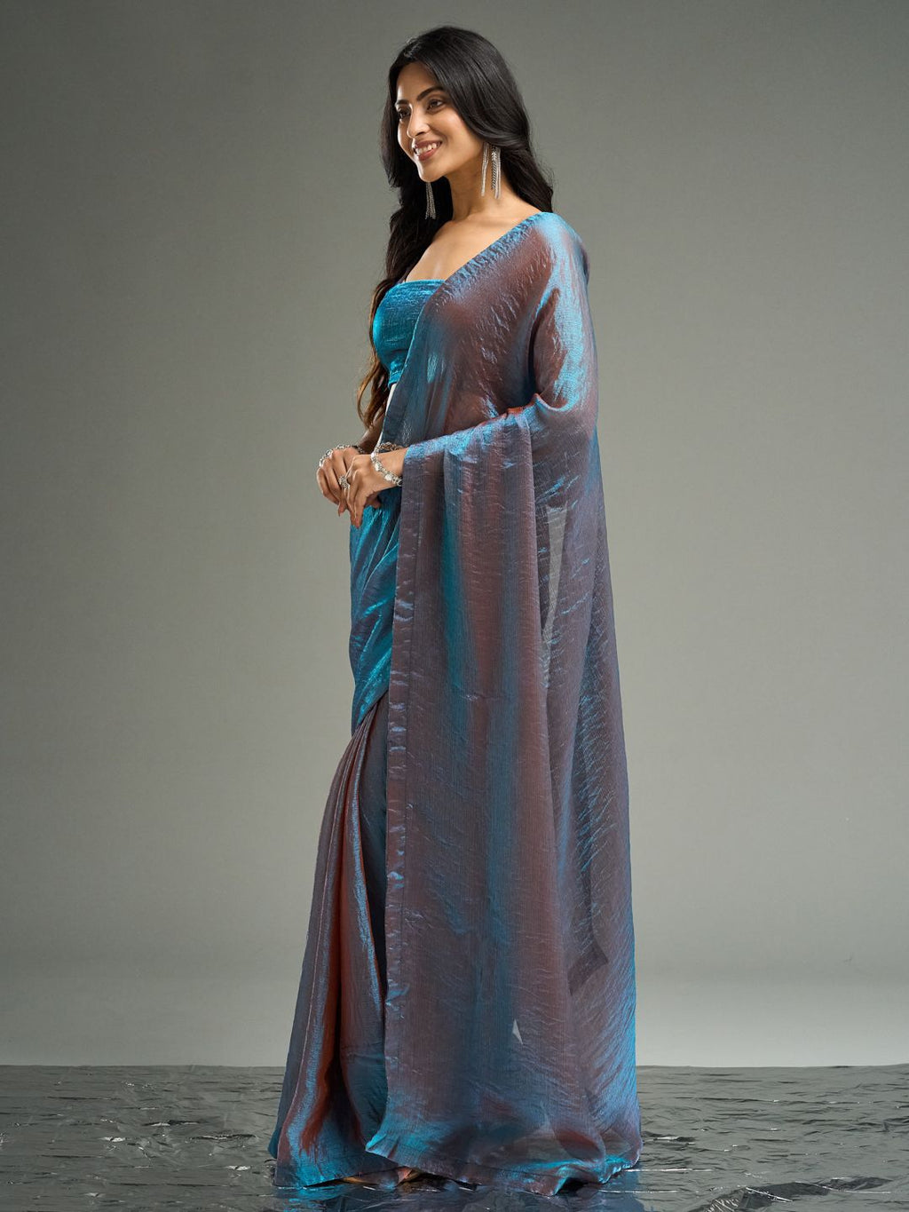 kasee Embellished Silk Blend Saree | Grocsy