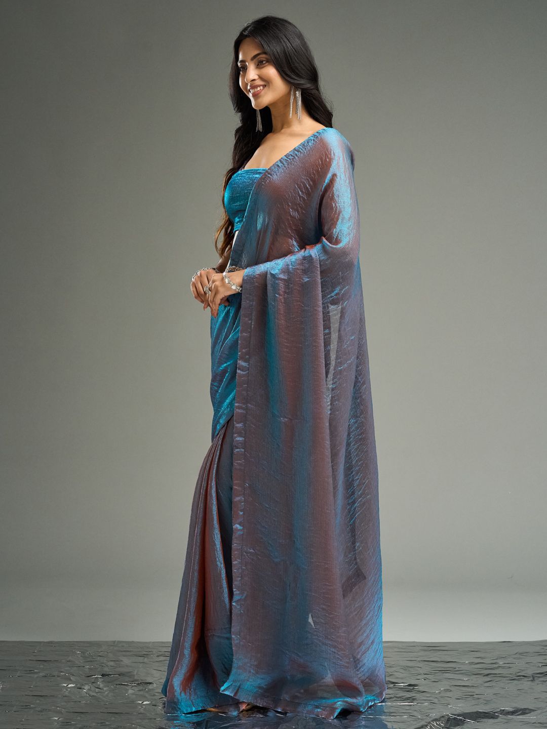 kasee Embellished Silk Blend Saree | Grocsy