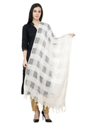 Mominos Fashion Moeza White Window Cotton Dupatta | Grocsy