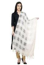 Mominos Fashion Moeza White Window Cotton Dupatta | Grocsy