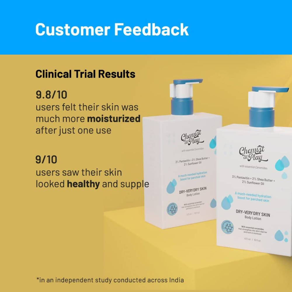 Chemist At Play Dry-Very Dry Skin Body Lotion For Deep Hydration, Skin Repairing and Nourishment | Grocsy