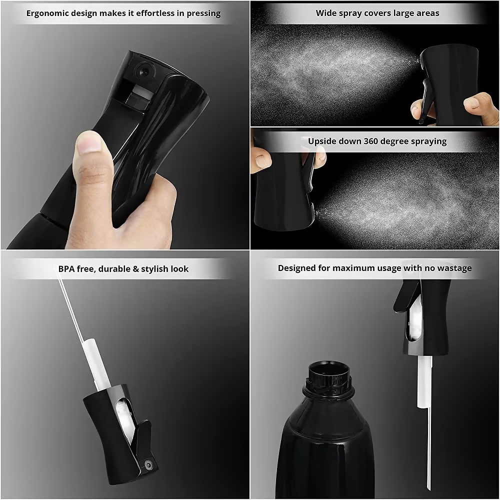 Bronson Professional Hair Spray Bottle Refillable Continuous Ultra Fine Water Mist | Grocsy