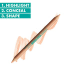 NYX Professional Makeup Wonder Pencil Micro Highlighter Duo Pencil - Medium Peach | Grocsy