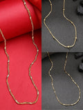NVR Women's Set of 3 Gold-Polished Minimal Chain | Grocsy