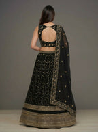 Lehenga Mart Designer Indian Wedding Lehenga Choli-Black | Grocsy