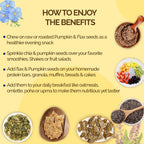 Neuherbs Organic Flax, Chia, and Pumpkin Seeds Combo | Grocsy