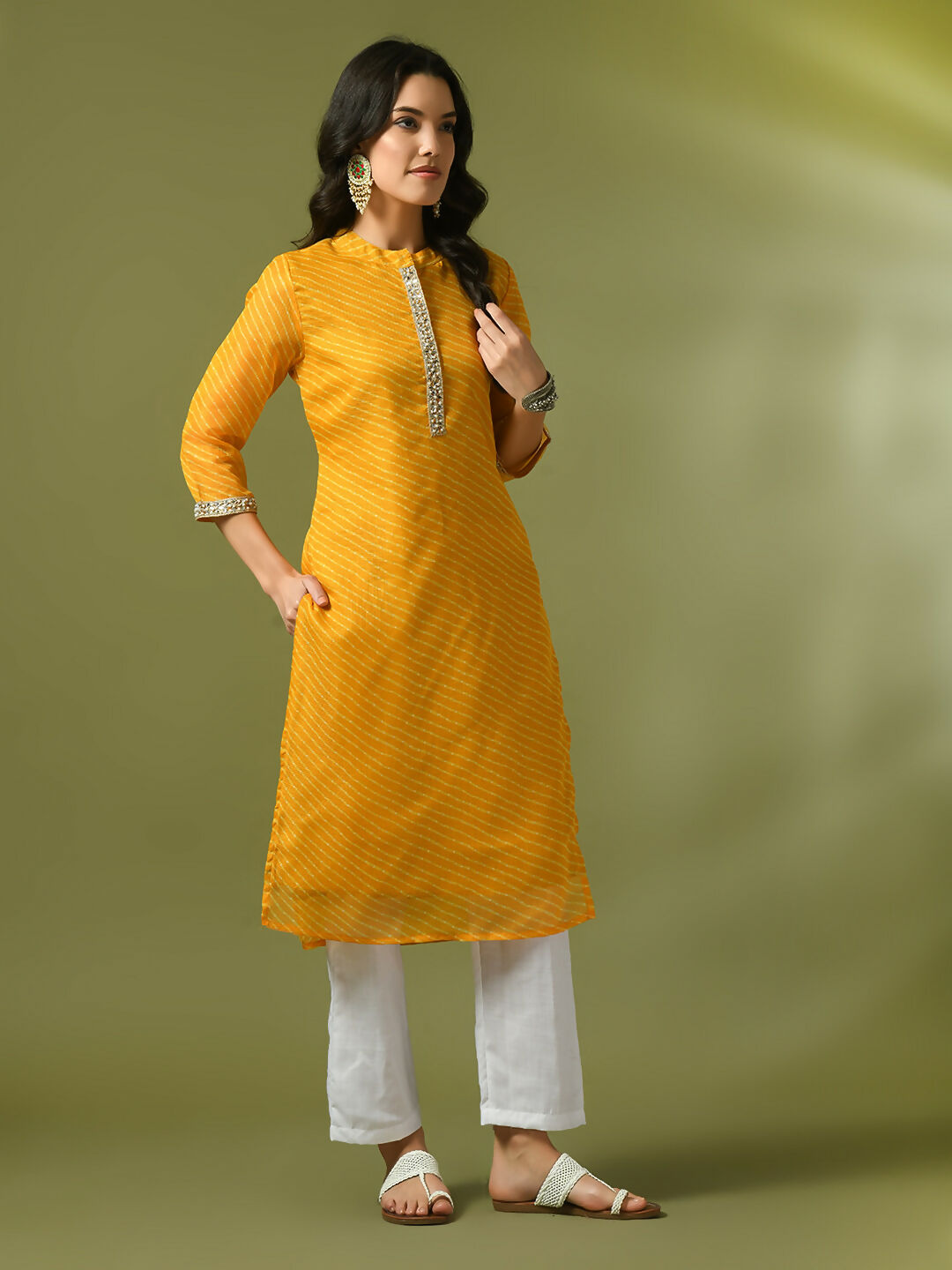 Myshka Women's Yellow Printed Cotton Blend Straight Party Kurta Set | Grocsy