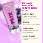 PLIX The Plant Fix Jamun Skincare With Cleanser, Body Wash & Active Acne Serum For Women & Men | Grocsy