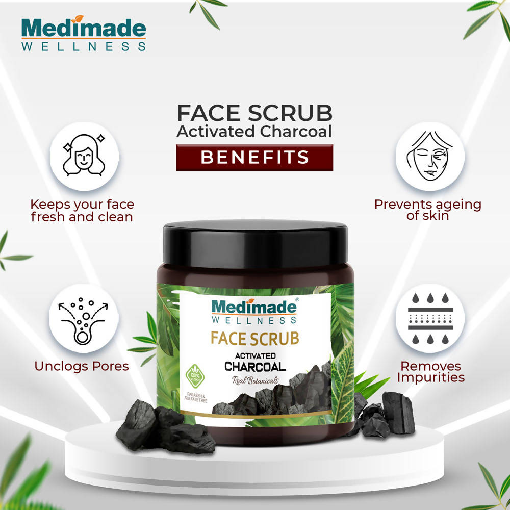 Medimade Wellness Activated Charcoal Face Scrub | Grocsy