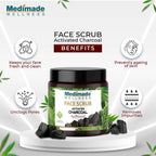 Medimade Wellness Activated Charcoal Face Scrub | Grocsy