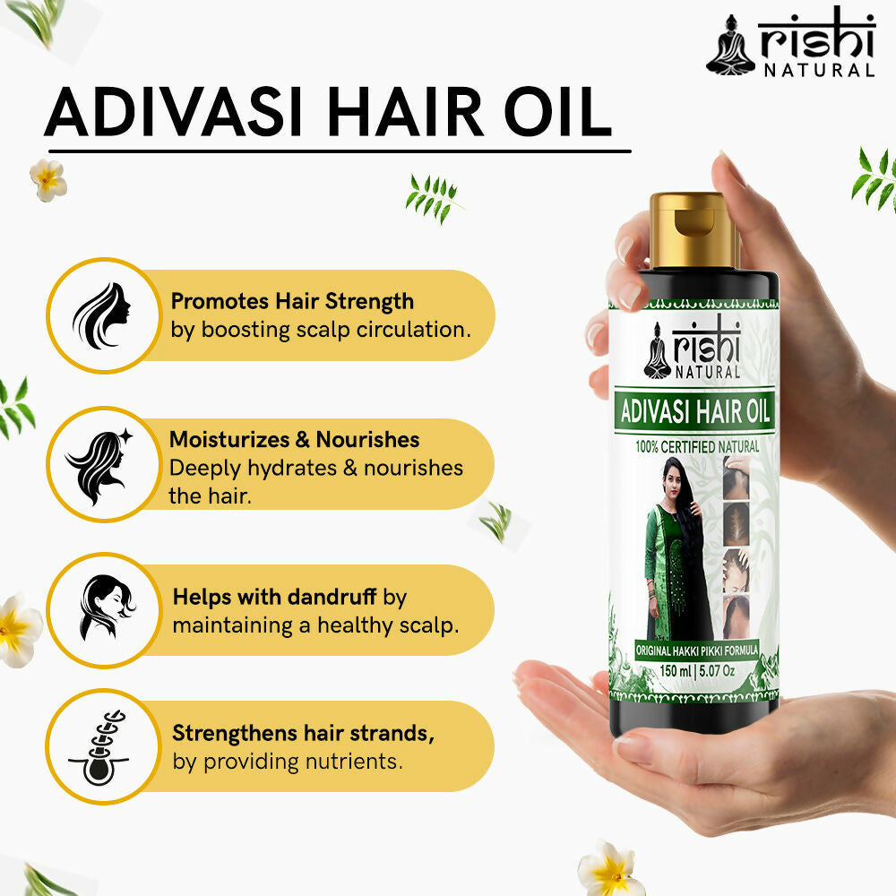 Rishi Natural Adivasi Hair Oil | Grocsy