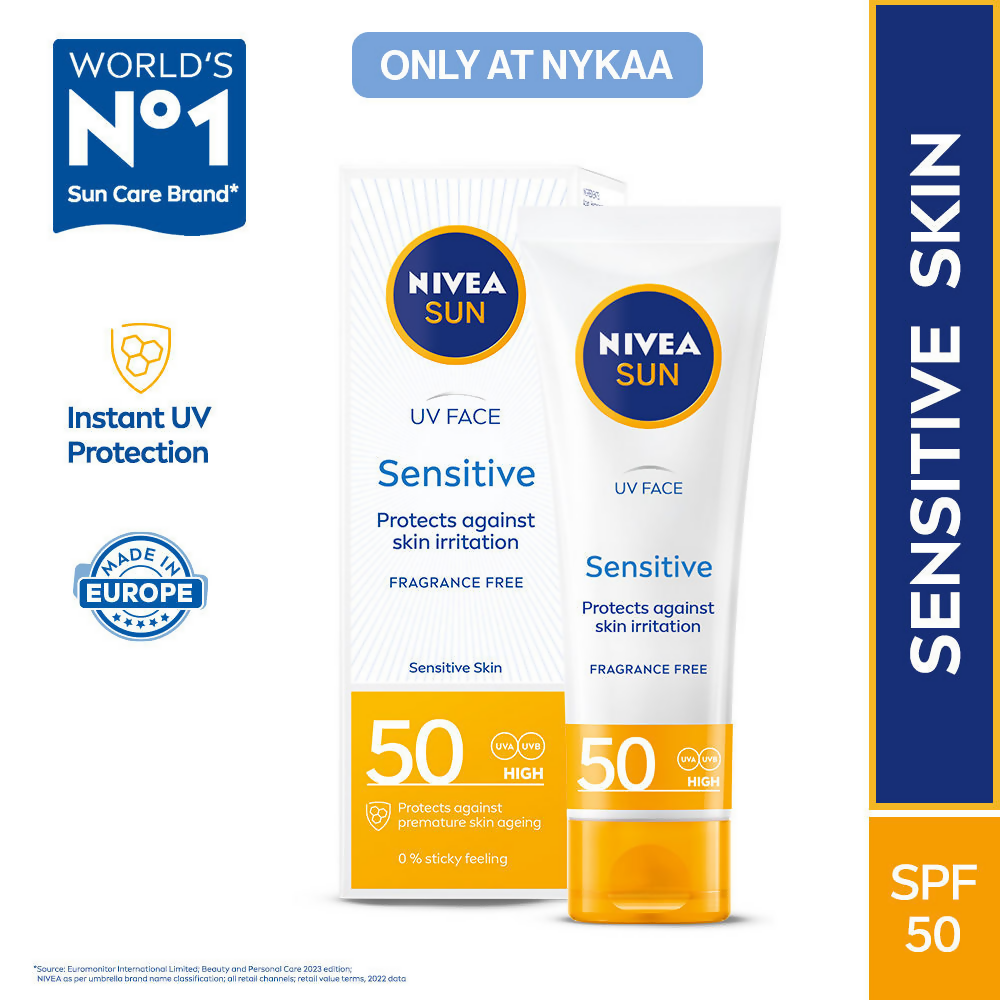 Nivea Sun Sensitive Skin Spf 50 Sunscreen | Grocsy