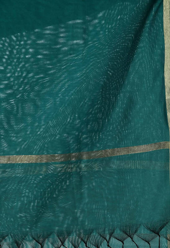 Mominos Fashion Moeza Banarsi Piping Rama Green Dupatta | Grocsy