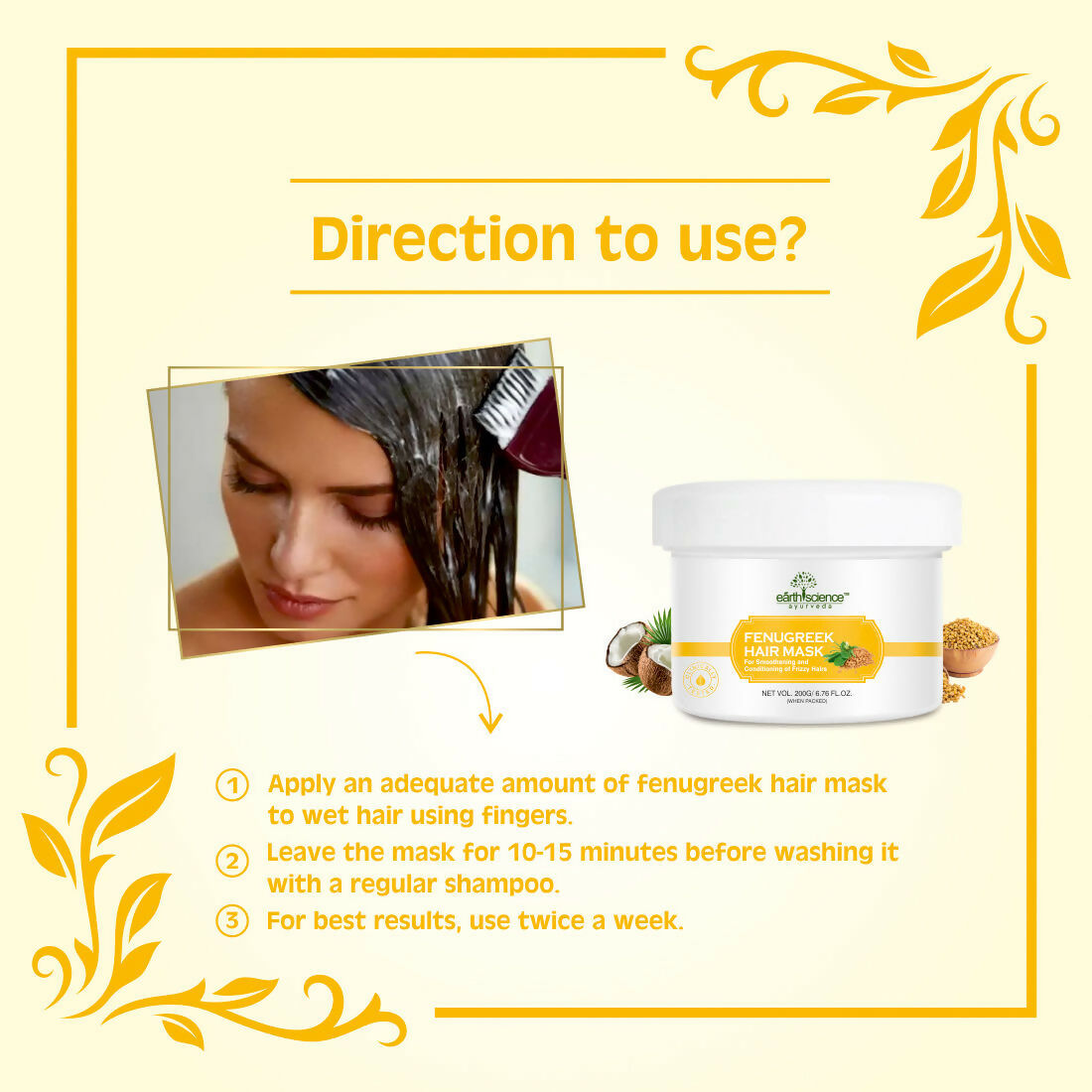 Earth Science Ayurveda Fenugreek Hair Mask | Grocsy
