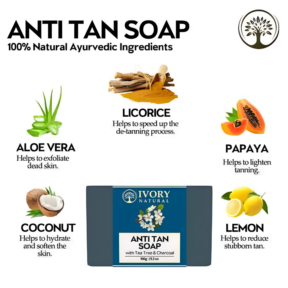 Ivory Natural Tan Soap - Tanning, Protect From Uv Rays For Both Men & Women | Grocsy