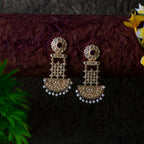 Joban Fashion Women Matte Gold Brass Earrings | Grocsy