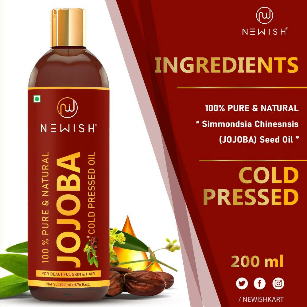Newish Pure & Natural Jojoba Oil For Hair & Skin | Grocsy