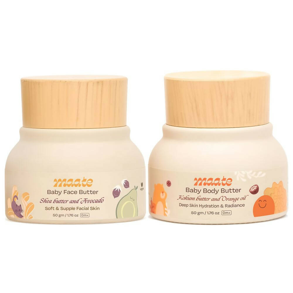 Maate Baby Butter Box Combo - Moisturizer Face Butter and Body Butter | Grocsy