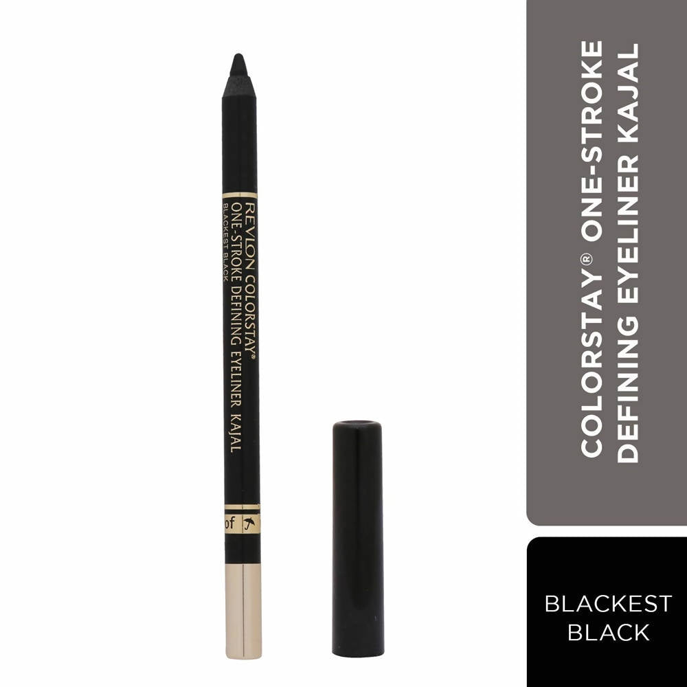 Revlon Colorstay One-Stroke Defining Eyeliner Kajal - Blackest Black | Grocsy