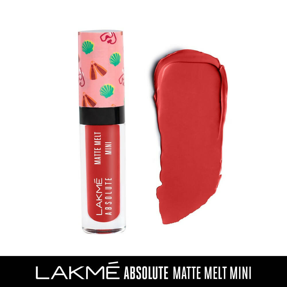 Lakme Absolute Matte Melt Mini Liquid Lip Color - Coral Camp | Grocsy