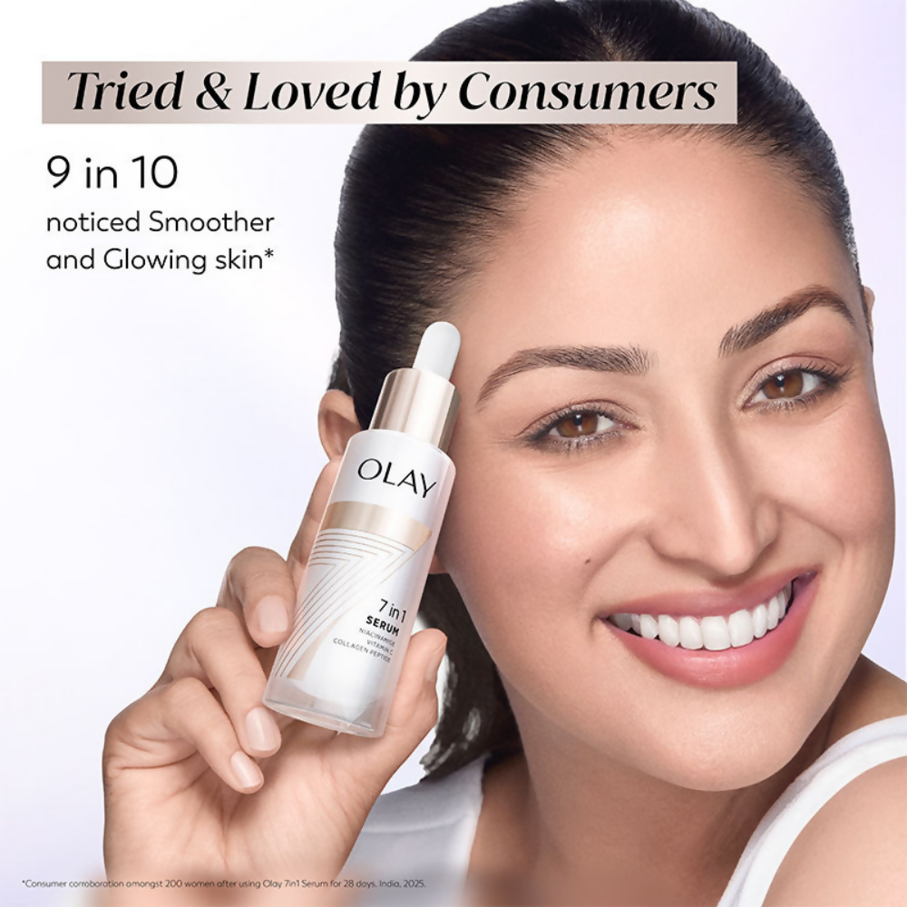 Olay 7in1 Serum with Niacinamide, Vitamin C, Collagen Peptides | Grocsy