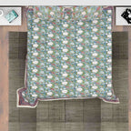 Premium Jaipuri Hand Block Printed Traditional Cotton Queen Bedsheet with 2 Pillow Covers | Grocsy