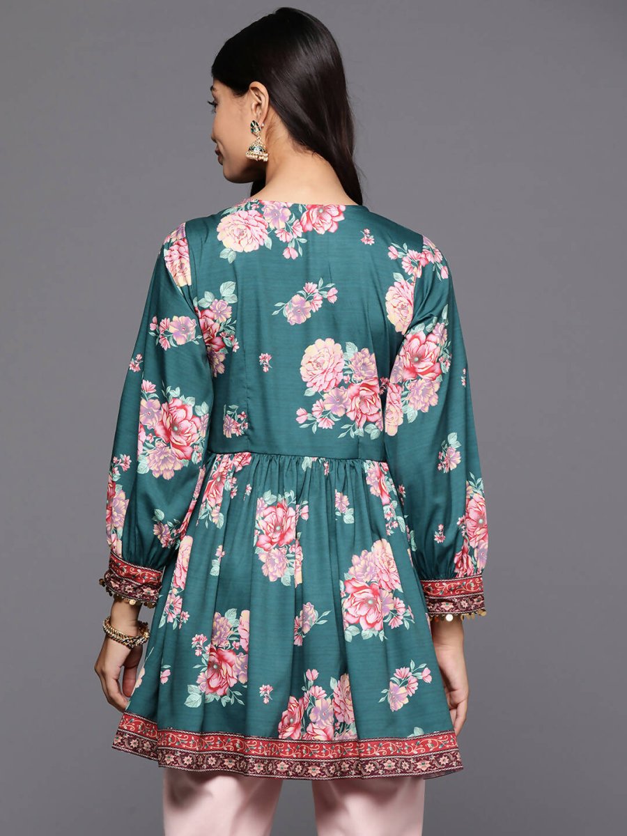 Ahalyaa Women's Traditional wear Tunic - Green | Grocsy