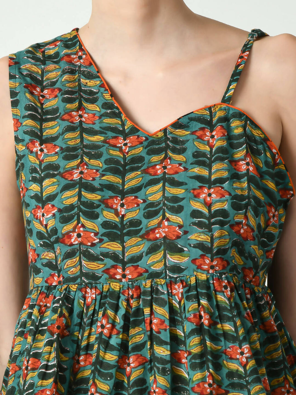 Myshka Women's Green Floral Printed Top | Grocsy