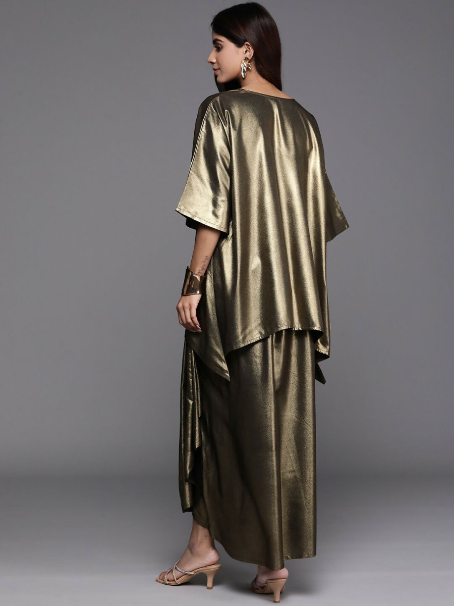 Ahalyaa Women's Traditional Wear Co-ods - Antiqe Gold | Grocsy
