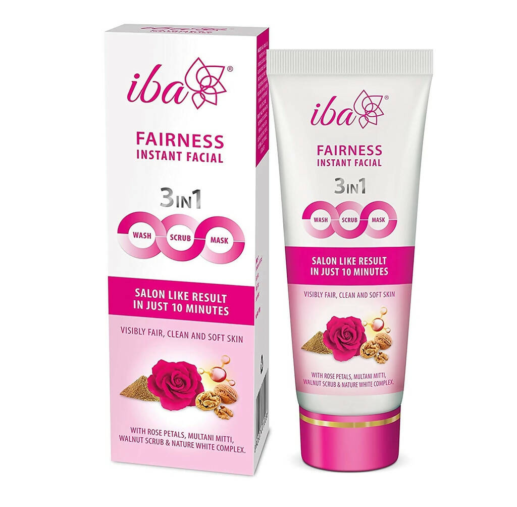 Iba Fairness Instant Facial (3 in1 Mask Scrub Wash) | Grocsy