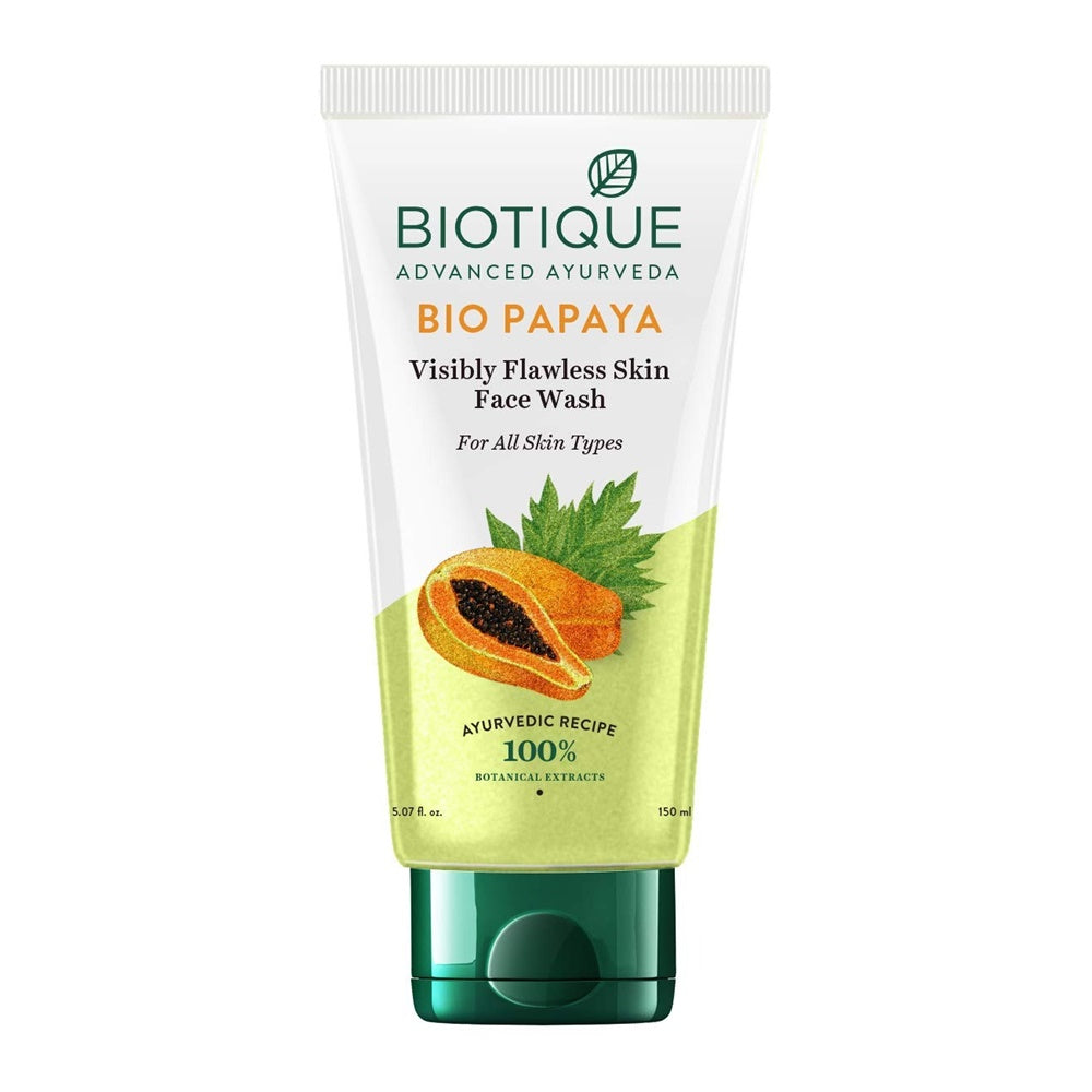 Biotique Bio Papaya Visibly Flawless Skin Face Wash | Grocsy