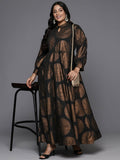 Ahalyaa Women's Traditional wear Ethnic Dress - Black | Grocsy