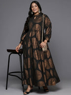 Ahalyaa Women's Traditional wear Ethnic Dress - Black | Grocsy