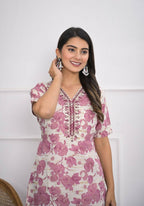 Festive Wear Ethnic Pink chanderi Stitched Suit - Anbazaar | Grocsy