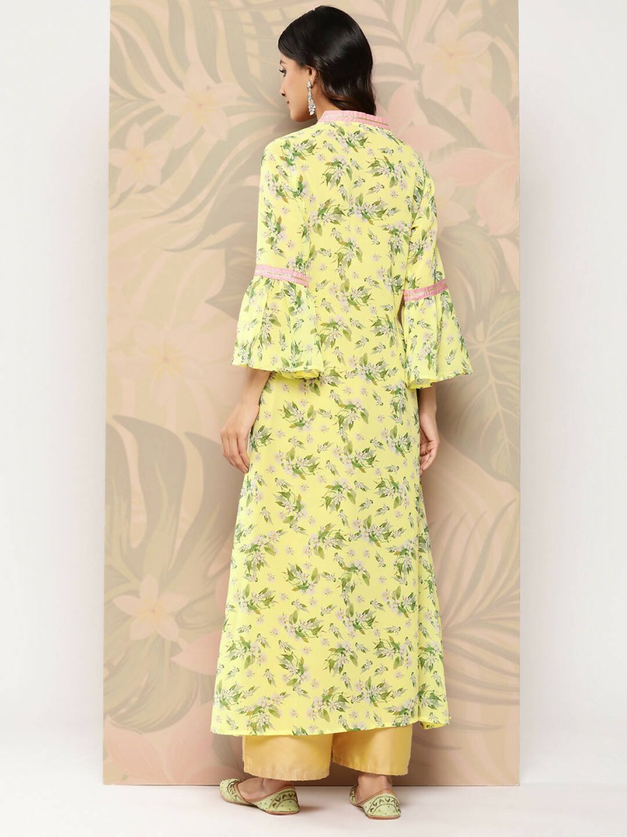 Ahalyaa Women's Traditional wear Kurta - Yellow | Grocsy