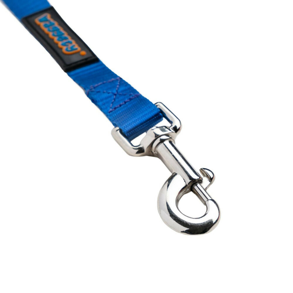 Waggety Dog Leash - Durable Blue Polyester, Length - 5Ft, Comfortable Grip, Stylish Pet Leash for Dogs | Grocsy