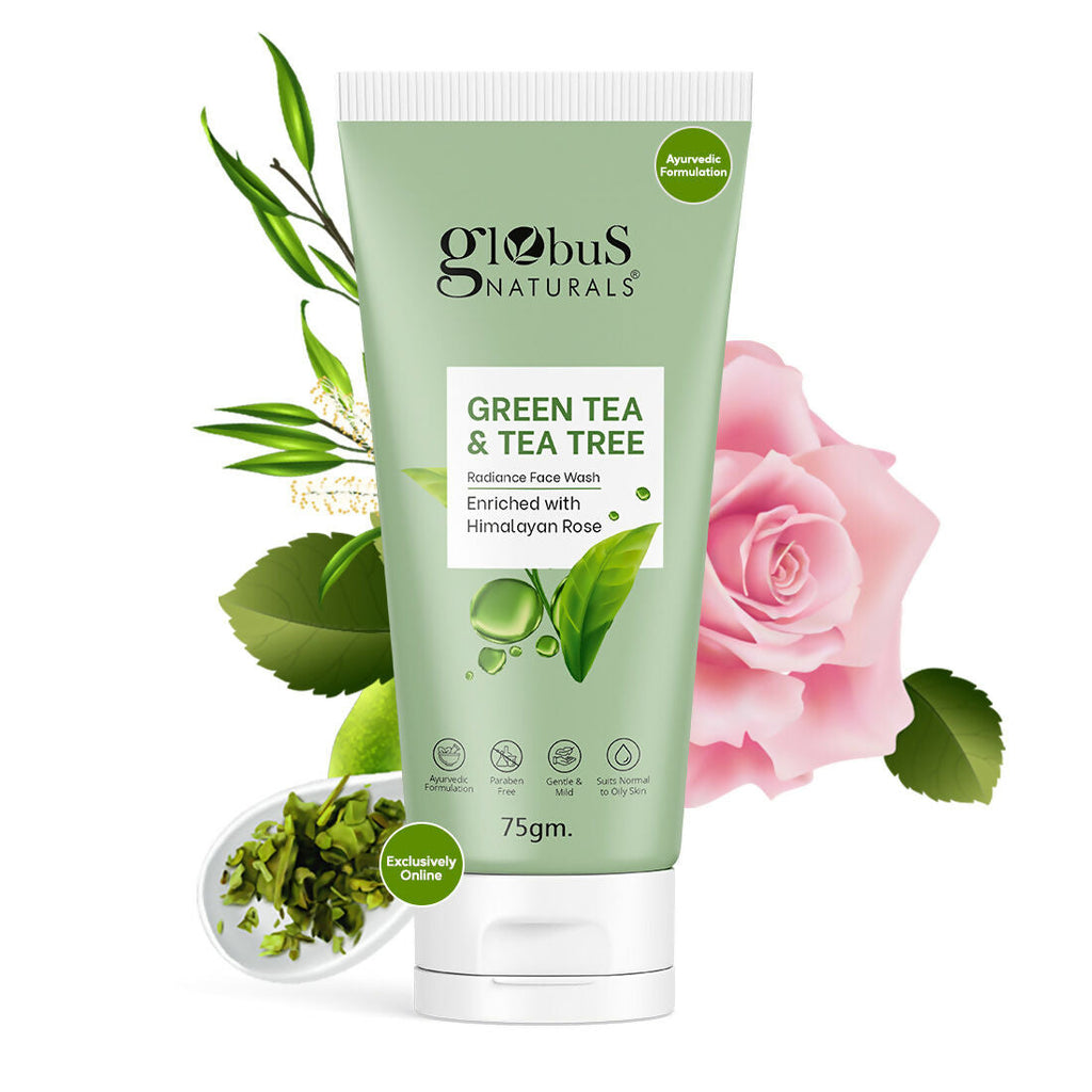 Globus Naturals Green Tea & Tea Tree Face Wash | Grocsy