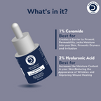 Dermistry 1% Ceramide 2% Hyaluronic Acid Sensitive Dry Skin Barrier Repair Moisturiser Face Serum | Grocsy
