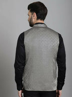Even Apparels Nehru Jacket With Welt Pockets - Grey | Grocsy