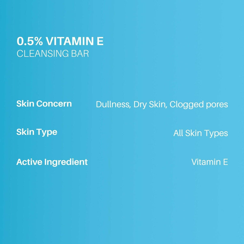 DermDoc 0.5% Vitamin E Cleansing Bar For Moisturized Skin,Deeply Cleanses & Nourishes Skin, All skin Types | Grocsy