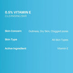 DermDoc 0.5% Vitamin E Cleansing Bar For Moisturized Skin,Deeply Cleanses & Nourishes Skin, All skin Types | Grocsy