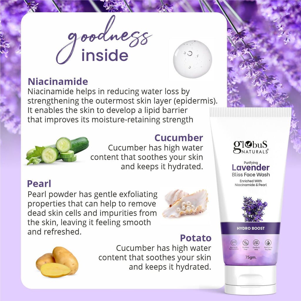 Globus Naturals Purifying Lavender Face Wash | Grocsy
