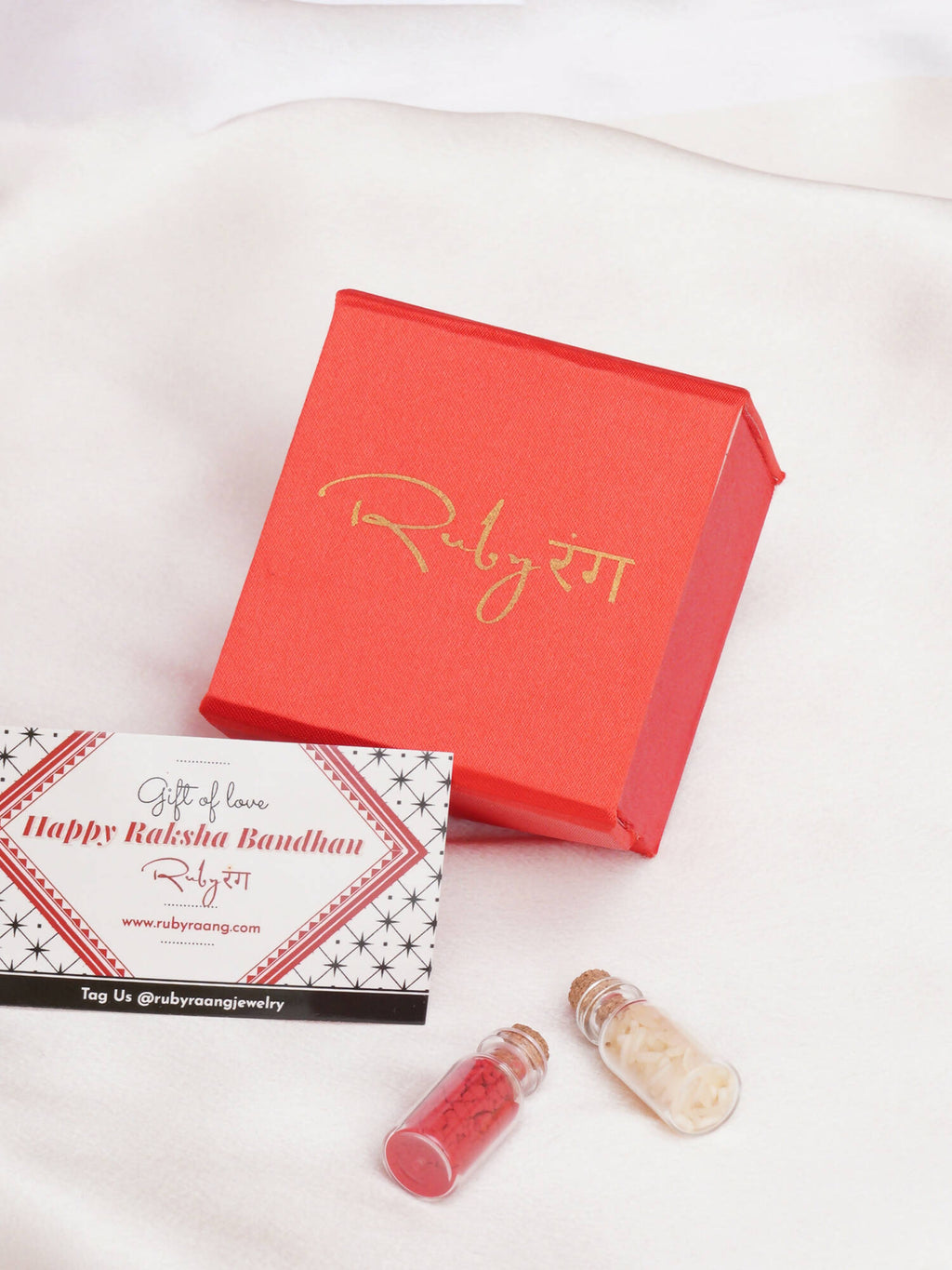 Designer kundan Rakhi - Ruby Raang | Grocsy