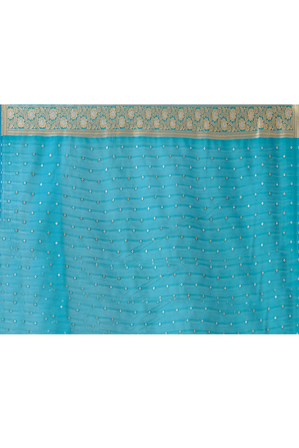 Joban Fashion Blue Banarasi Soft Pure Handloom Banarasi Silk Saree | Grocsy